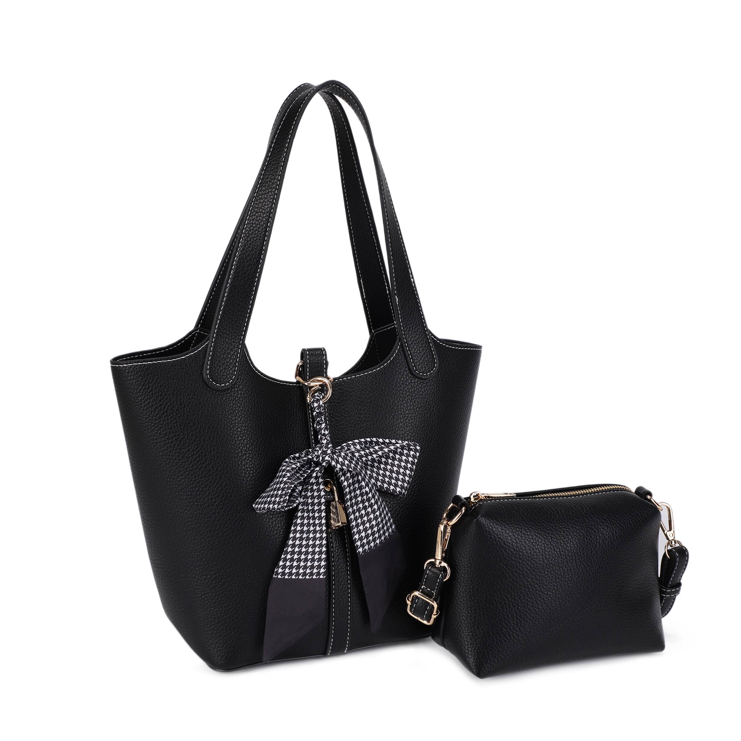 Cinthya Top Handle Handbag With Bow Detail: Red