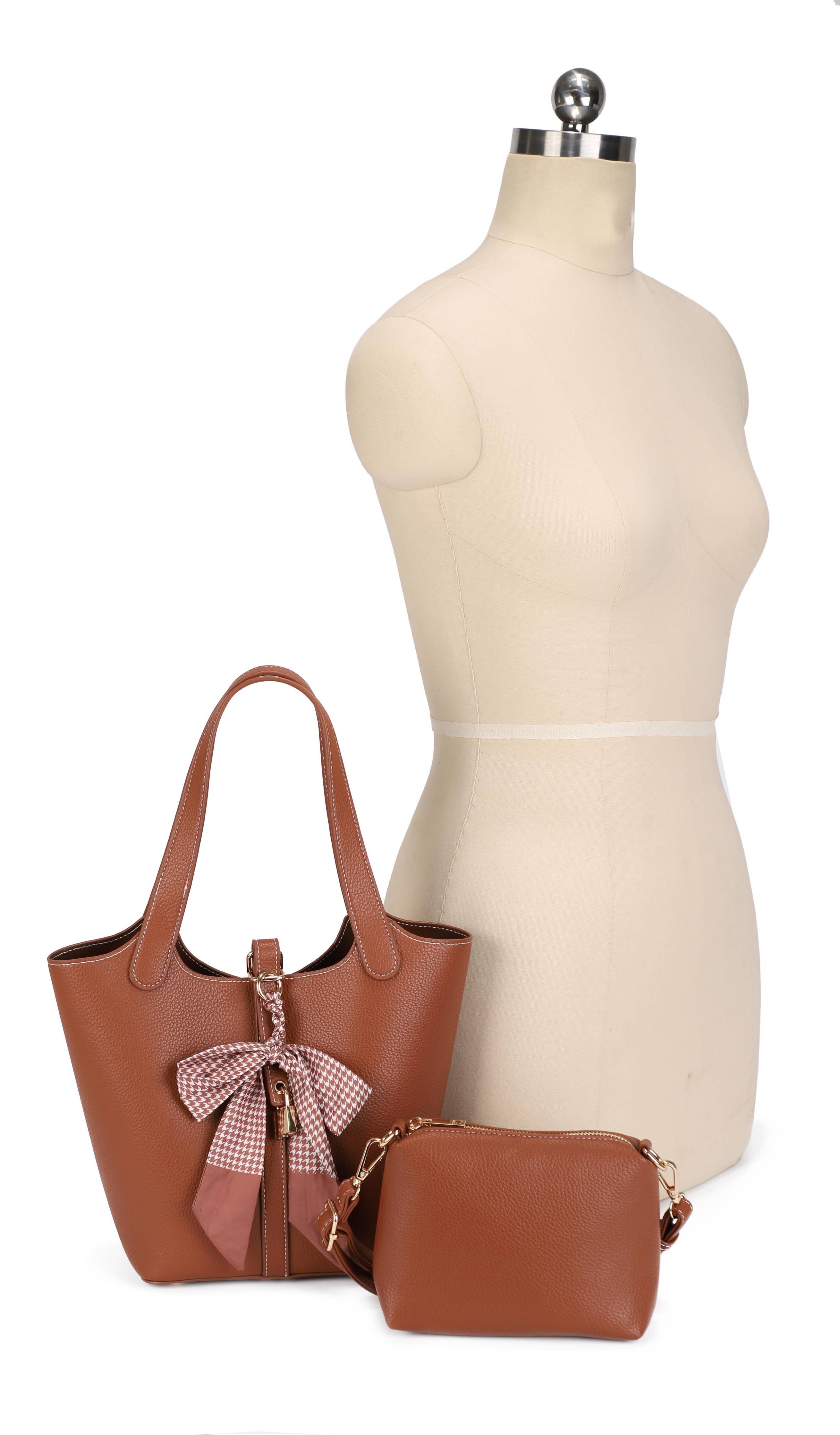 Cinthya Top Handle Handbag With Bow Detail: Red