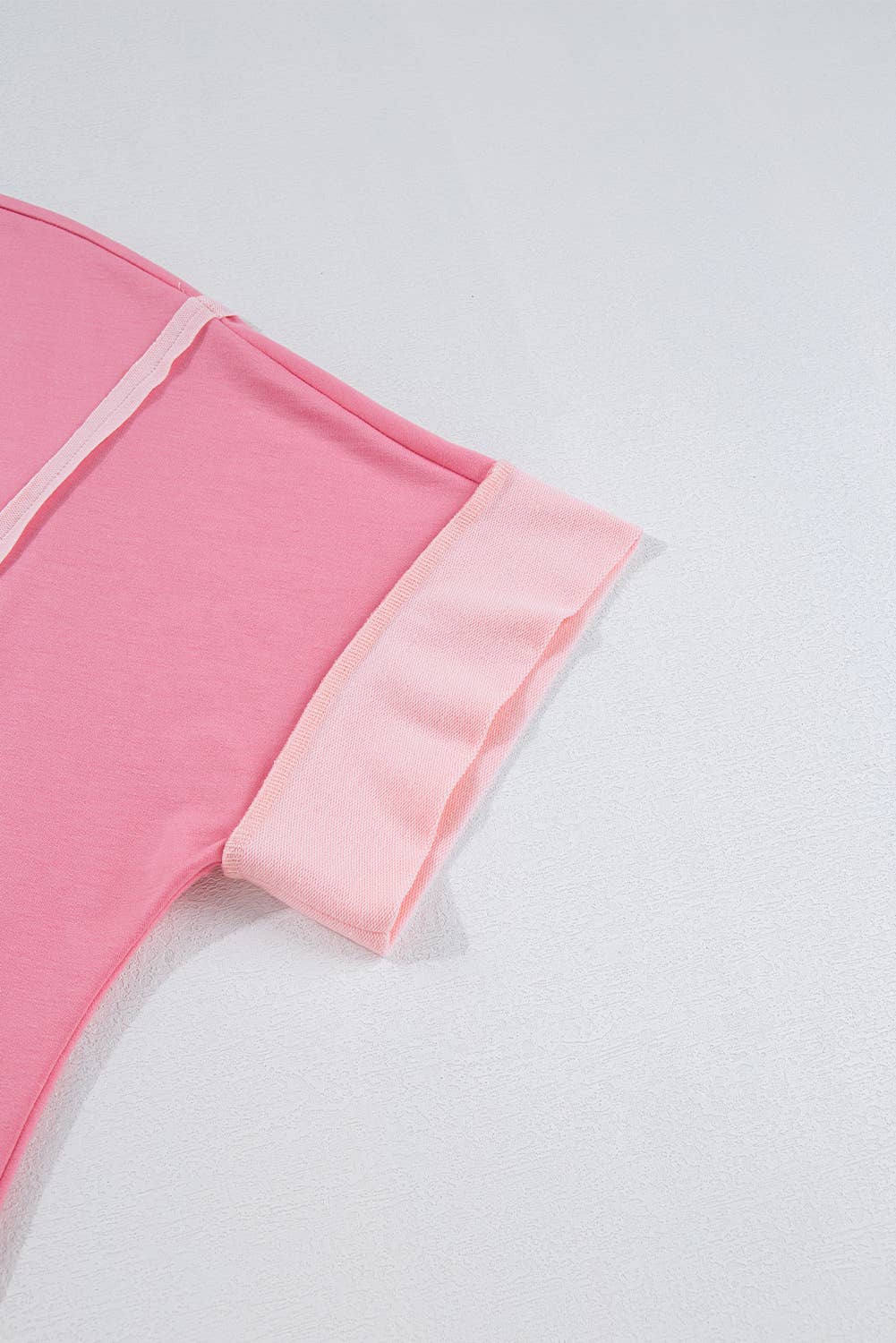Half Sleeve Raw Seam High Low Side Split Top