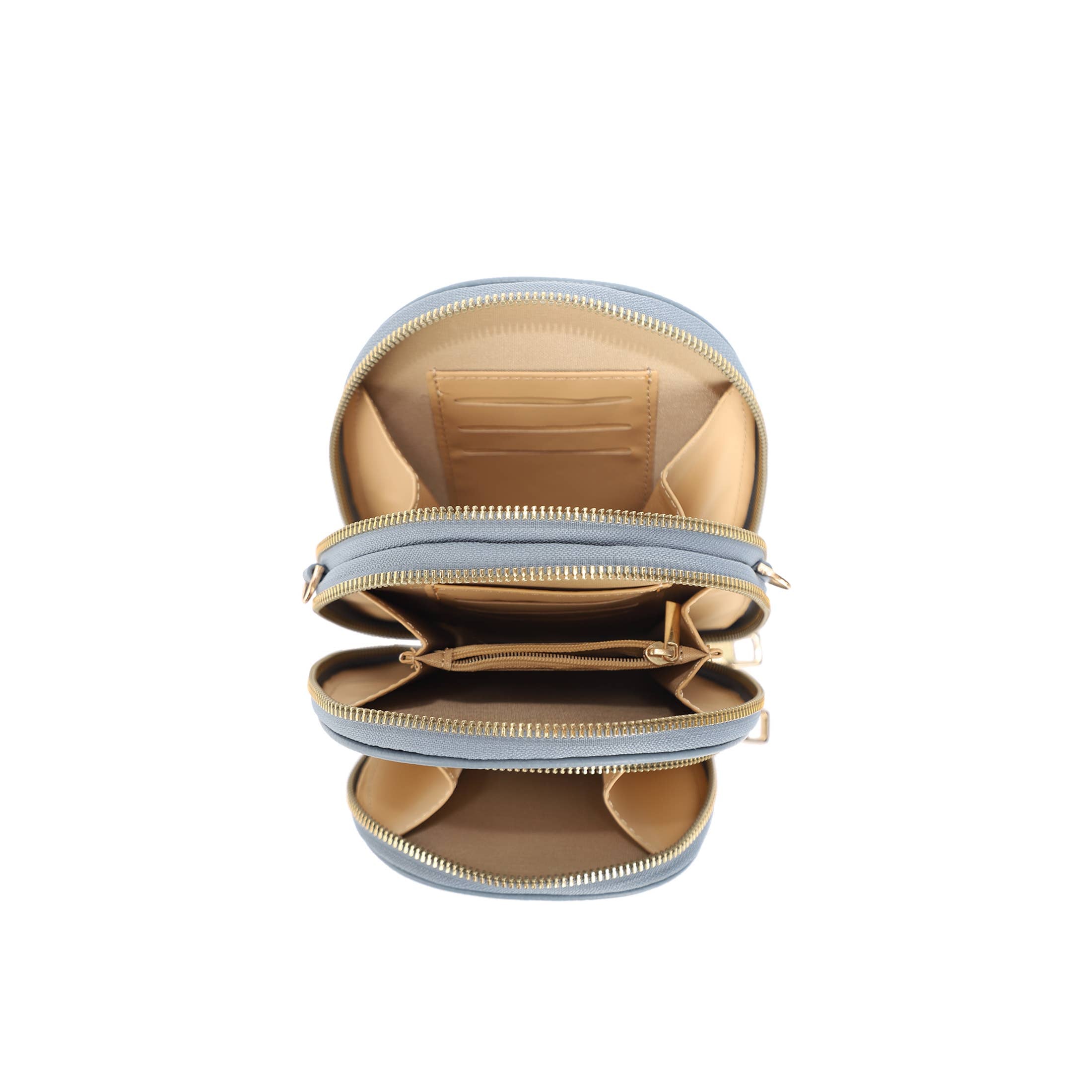 TRIPLE COMPARTMENT CROSSBODY WITH GUITAR STRAP