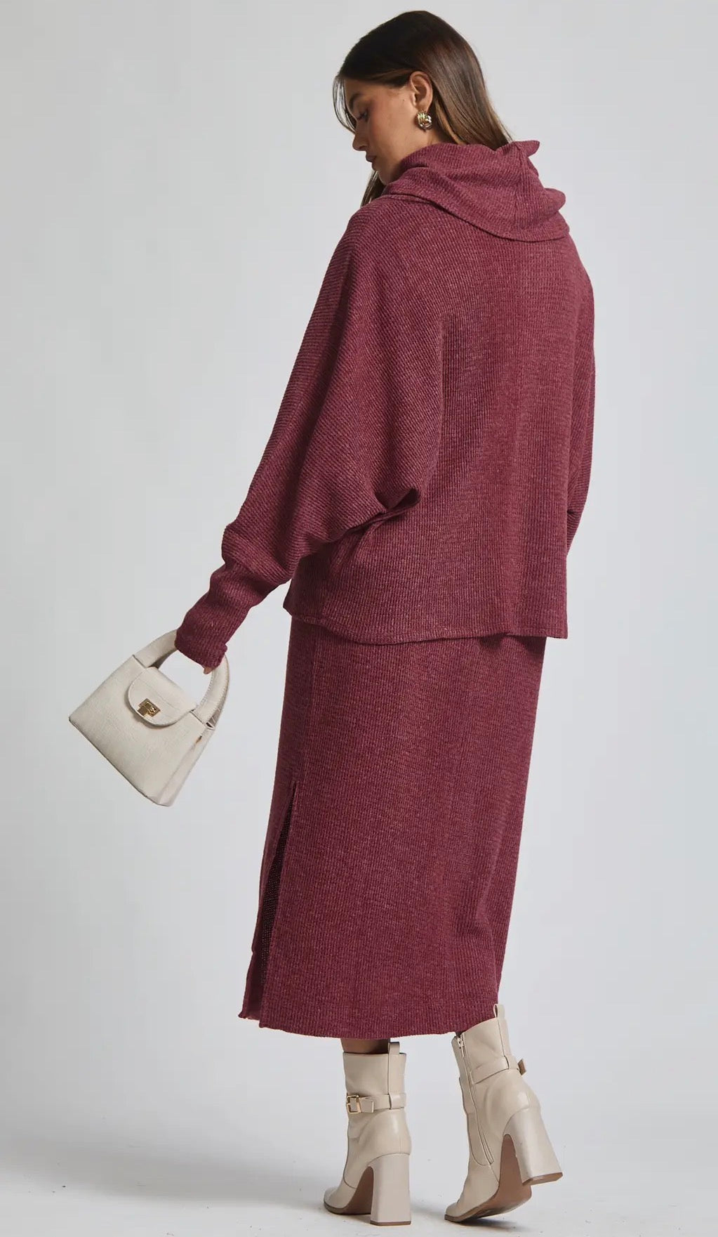 2 Piece Cozy Thermal Layered Set – Dear Scarlett (Wine)