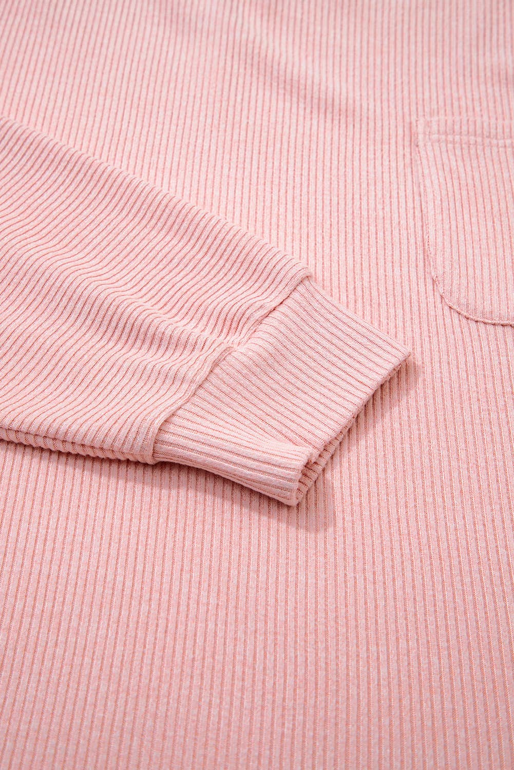 Brushed Ribbed Exposed Seam Plus Size Knit Top