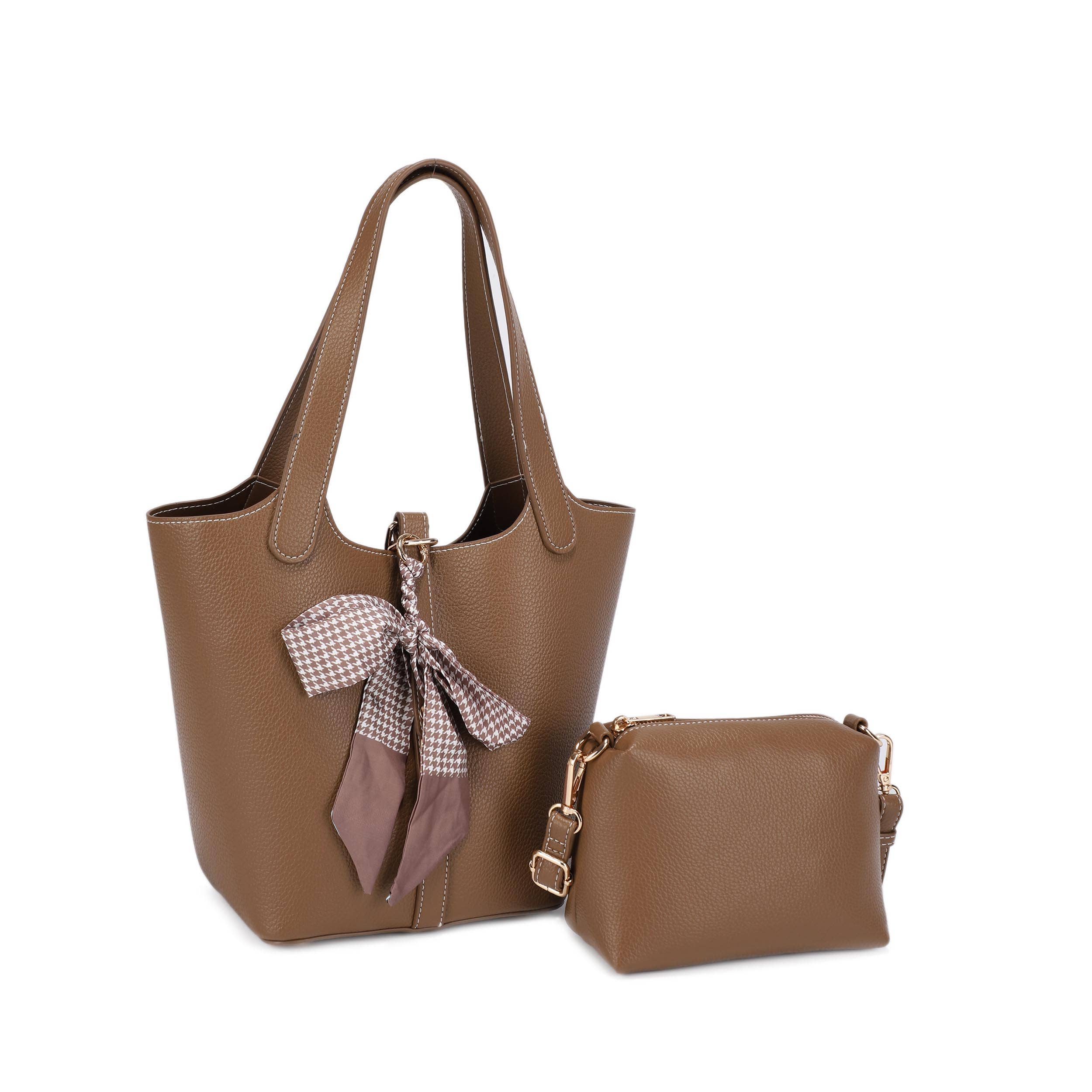 Cinthya Top Handle Handbag With Bow Detail: Red