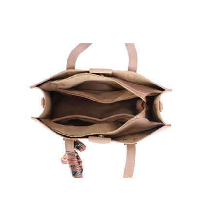 MONIQUE SATCHEL WITH SCARF HANDLE ACCESSORY