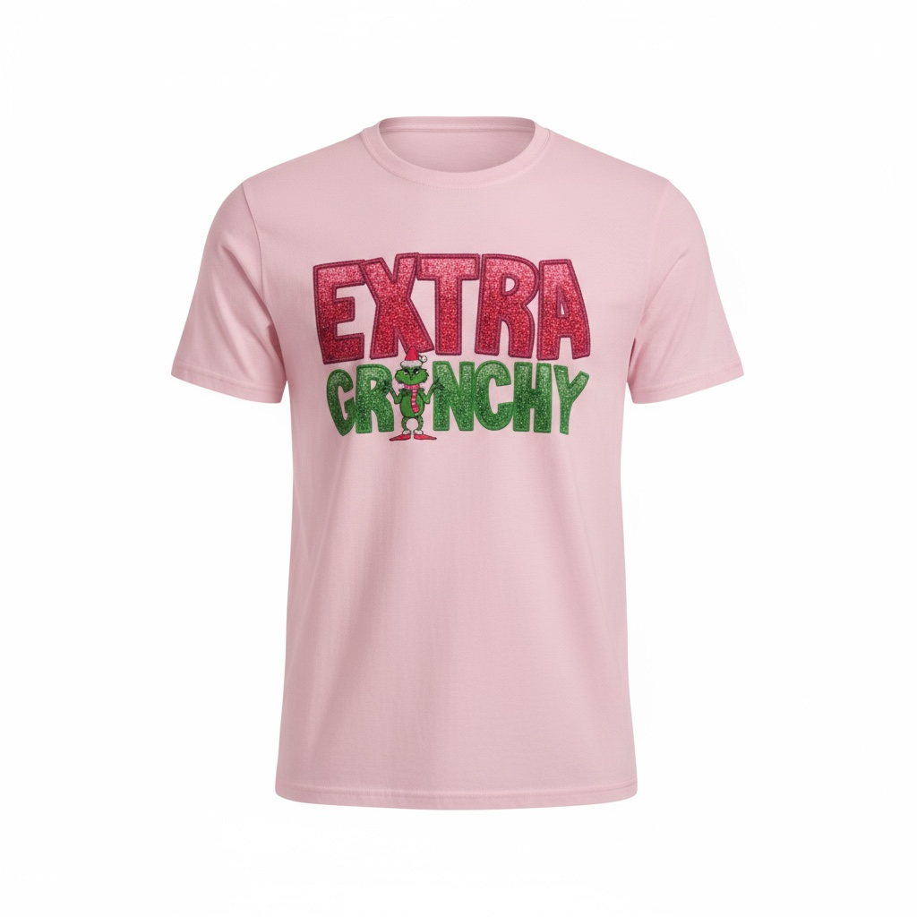 Pink “Extra Grinch” Christmas Tee