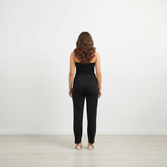 Plus High Waist Straight Leg Dress Pants