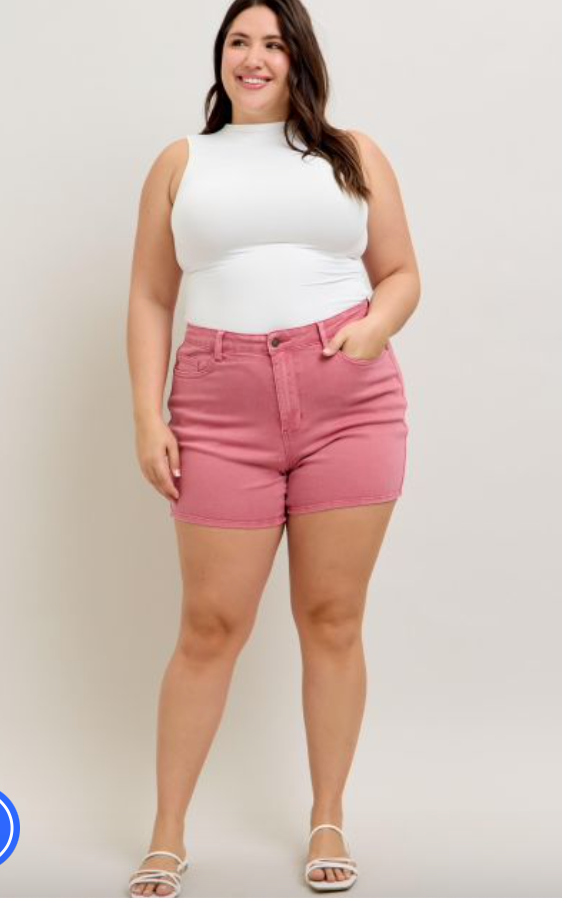 Judy Blue Rose Colored Shorts