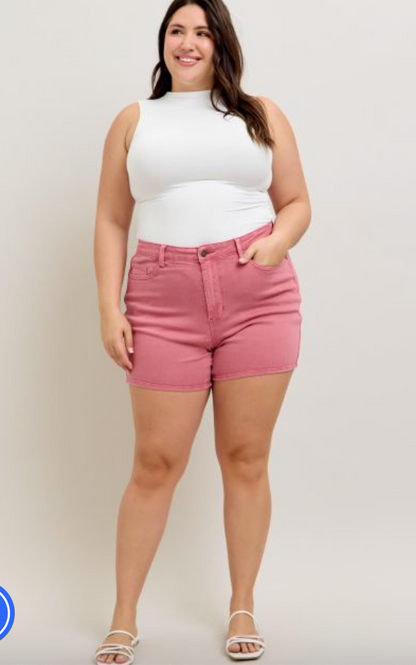 Judy Blue Rose Colored Shorts