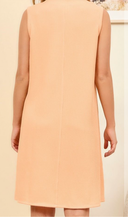 Apricot V-Neck Tank Top Dress